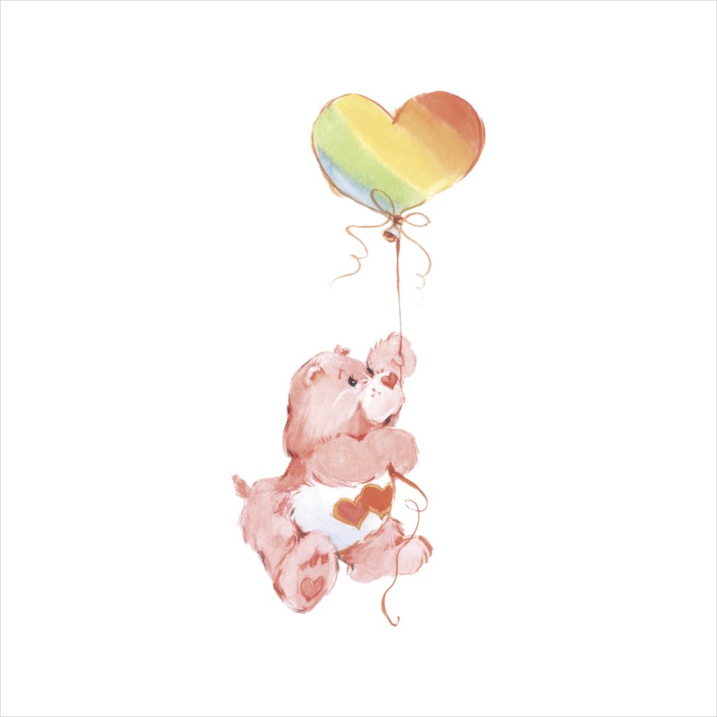 Care Bears Love A Lot Bear Holding On To Rainbow Balloon Kid's T-Shirt-ALL + EVERY