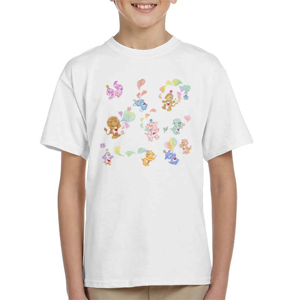 Care Bears Love Heart Montage Kid's T-Shirt-ALL + EVERY