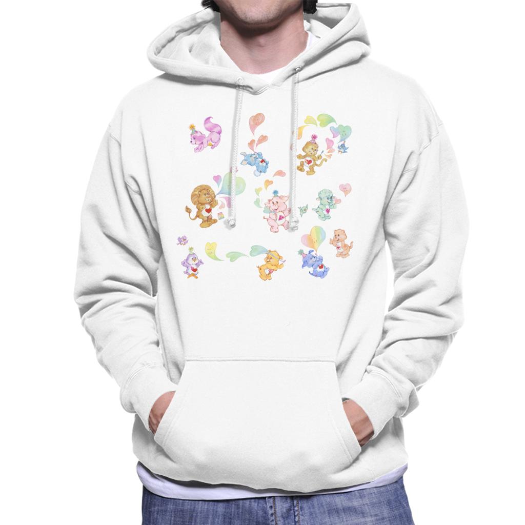 Care Bears Love Heart Montage Men's Hooded Sweatshirt-ALL + EVERY