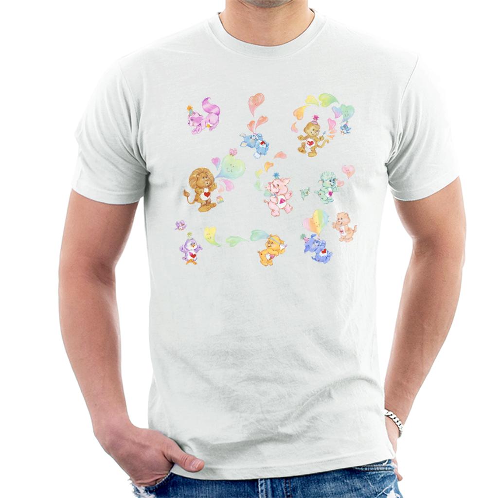 Care Bears Love Heart Montage Men's T-Shirt-ALL + EVERY