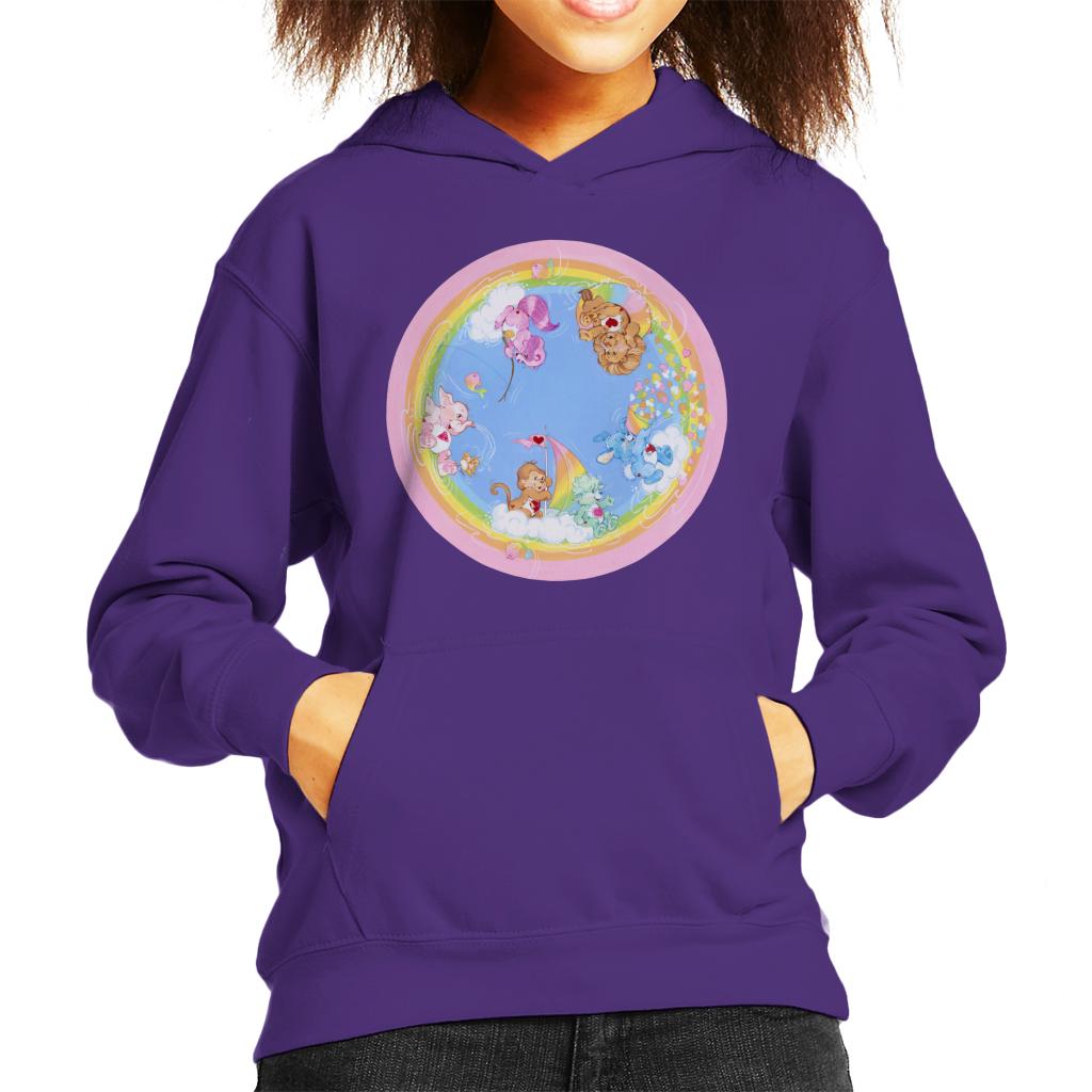 Care Bears Playful Heart Monkey Rainbow Cloud Boat Kid's Hooded Sweatshirt-ALL + EVERY