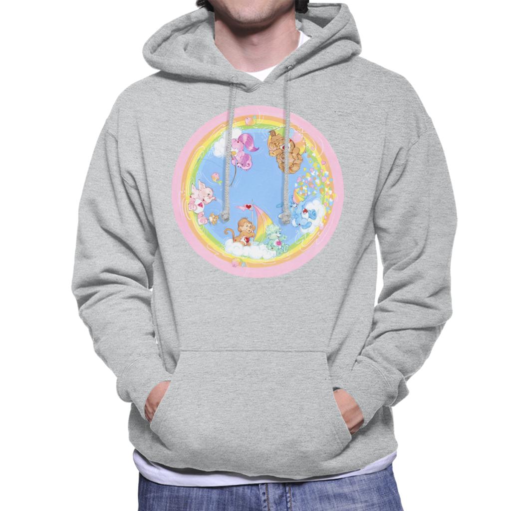 Care Bears Playful Heart Monkey Rainbow Cloud Boat Men's Hooded Sweatshirt-ALL + EVERY