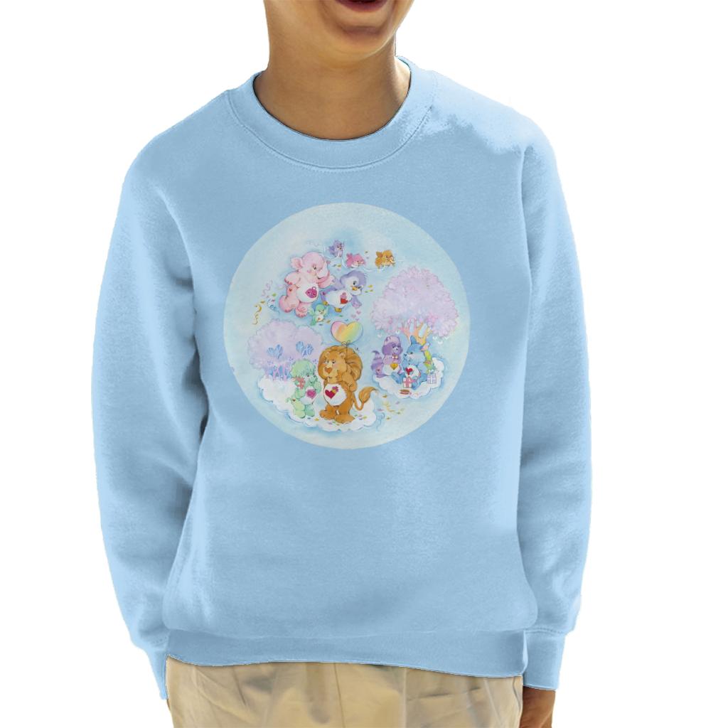 Care Bears Brave Heart Lion Pink Trees Kid's Sweatshirt-ALL + EVERY