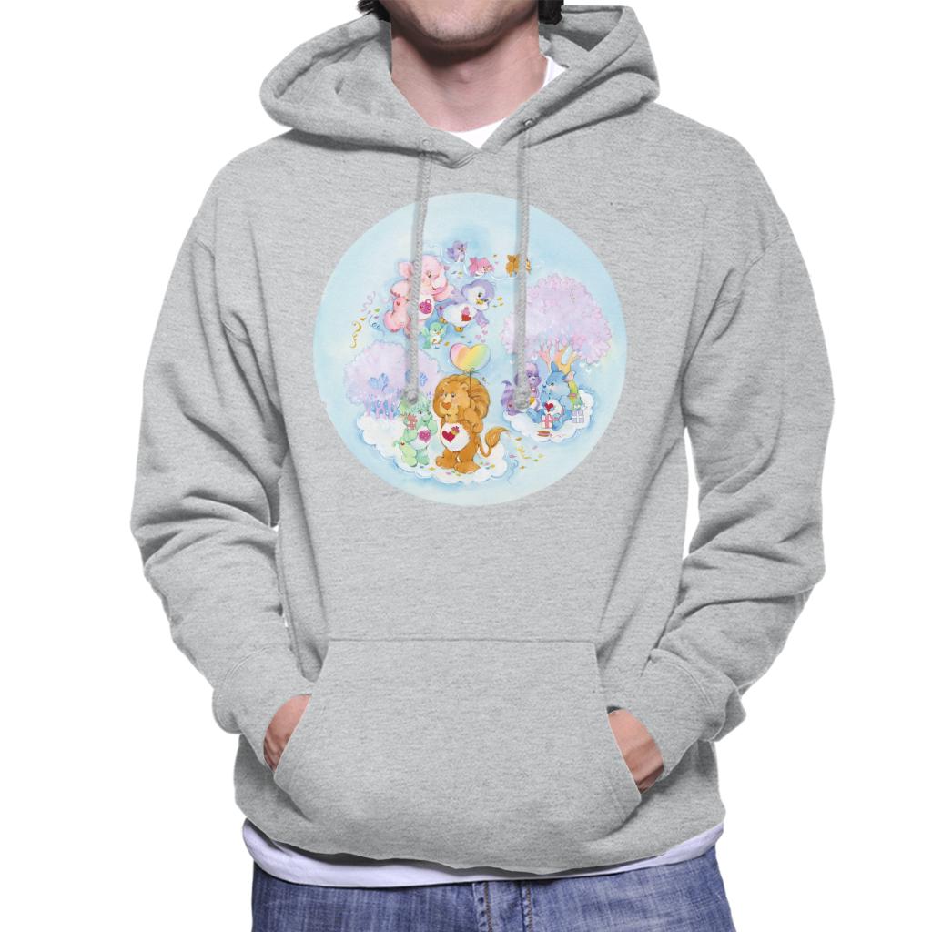 Care Bears Brave Heart Lion Pink Trees Men's Hooded Sweatshirt-ALL + EVERY