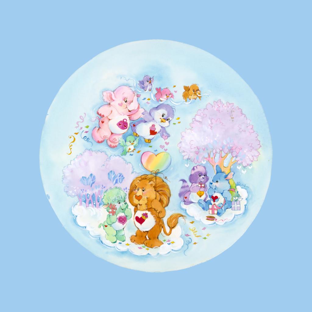 Care Bears Brave Heart Lion Pink Trees Kid's Sweatshirt-ALL + EVERY