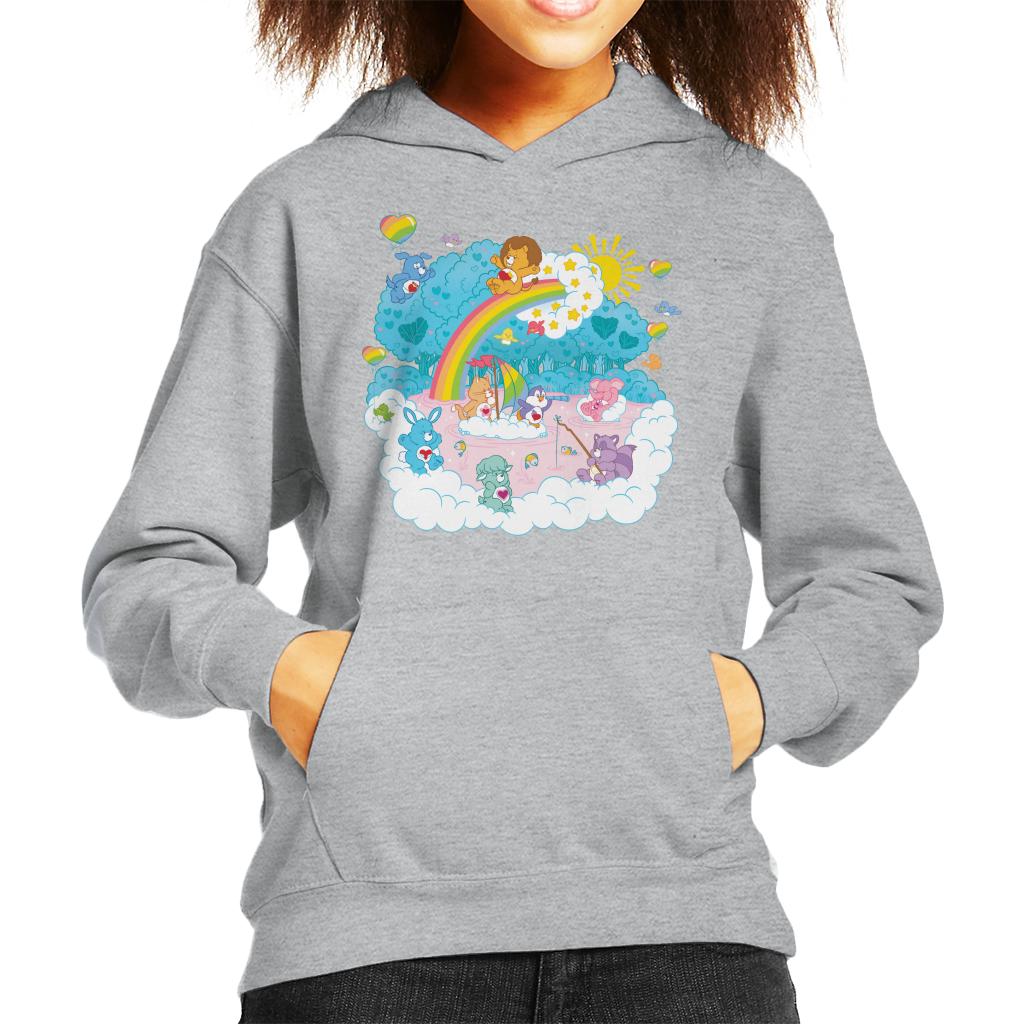 Care Bears Cousins Rainbow Lake Kid's Hooded Sweatshirt-ALL + EVERY