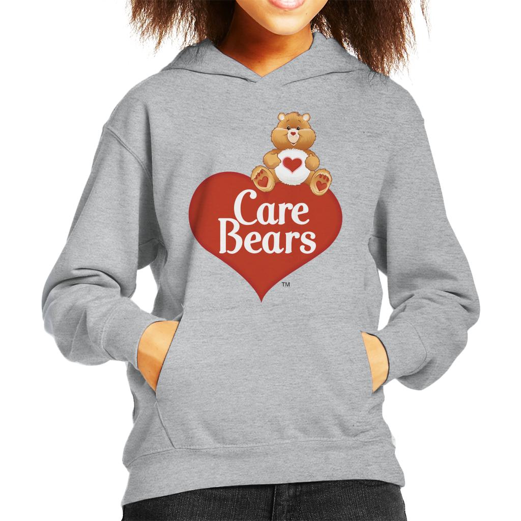 Care Bears Logo Tenderheart Bear Kid's Hooded Sweatshirt-ALL + EVERY