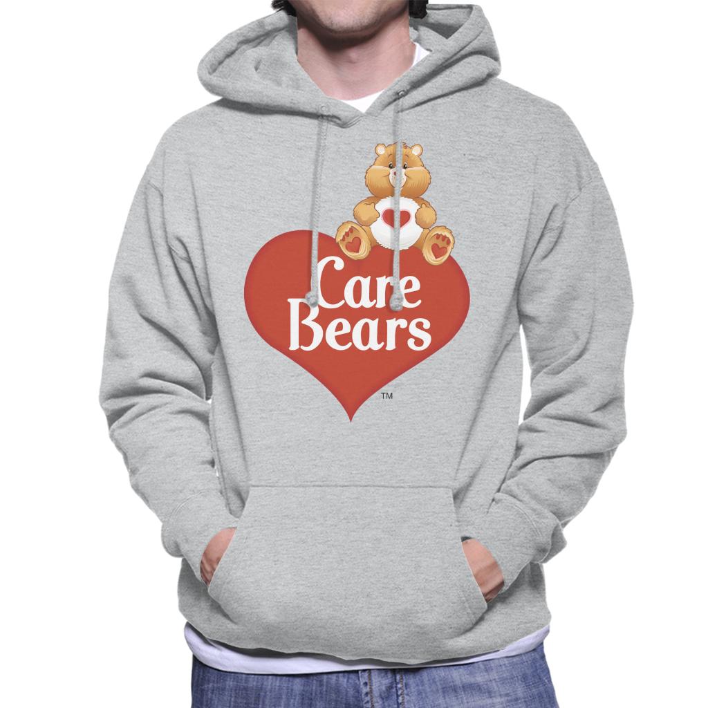 Care Bears Logo Tenderheart Bear Men's Hooded Sweatshirt-ALL + EVERY