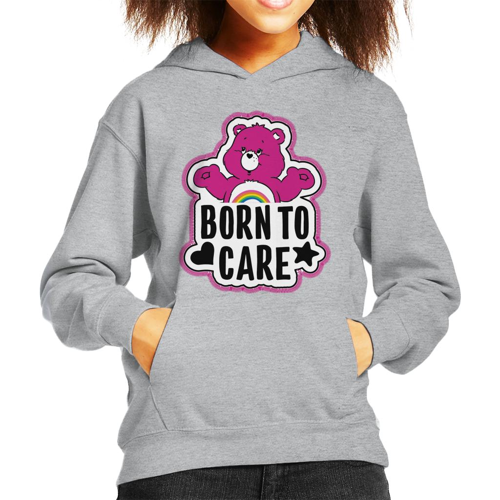 Care Bears Cheer Bear Born To Care Kid's Hooded Sweatshirt-ALL + EVERY