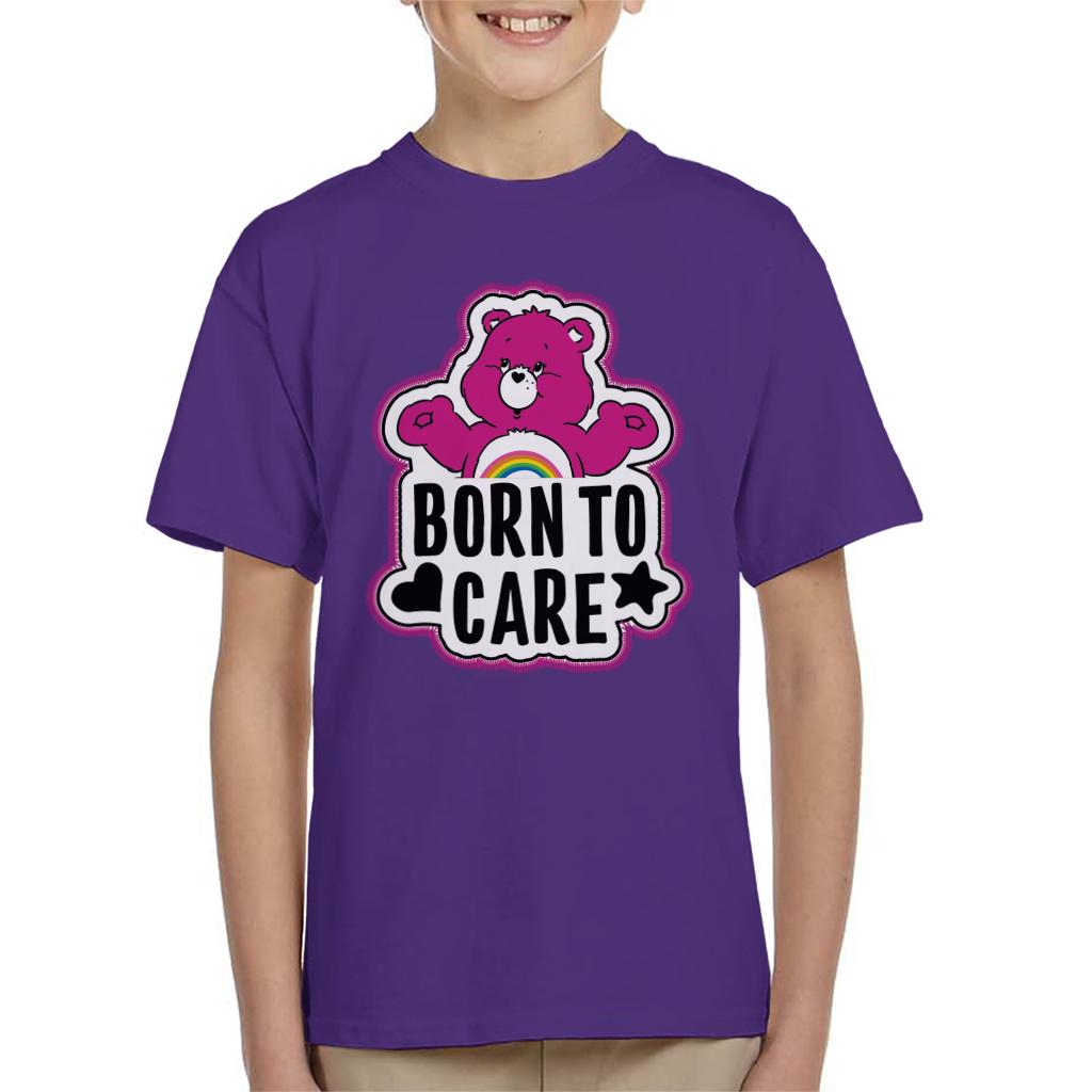 Care Bears Cheer Bear Born To Care Kid's T-Shirt-ALL + EVERY