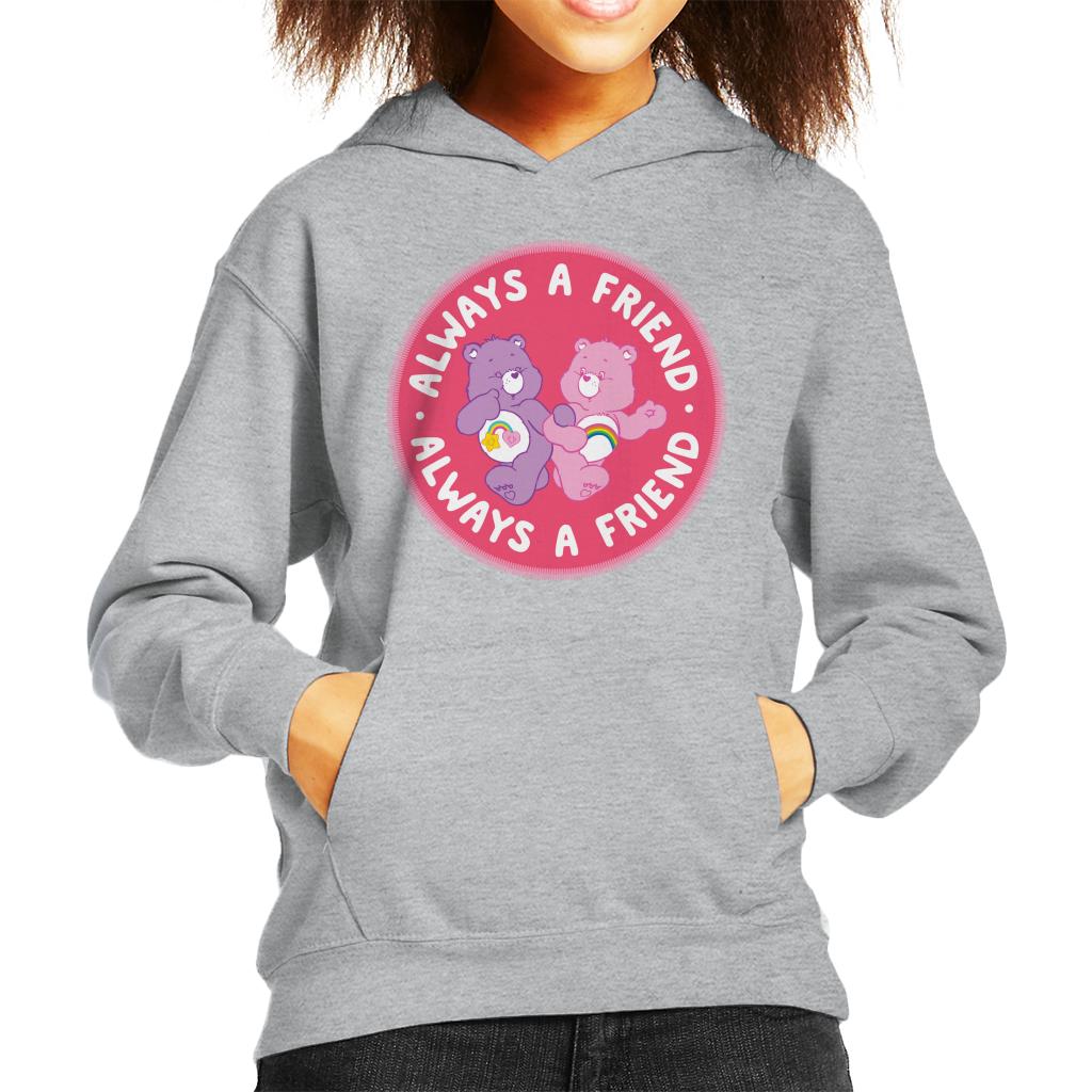 Care Bears Cheer Bear And Best Friend Bear Always A Friend Kid's Hooded Sweatshirt-ALL + EVERY