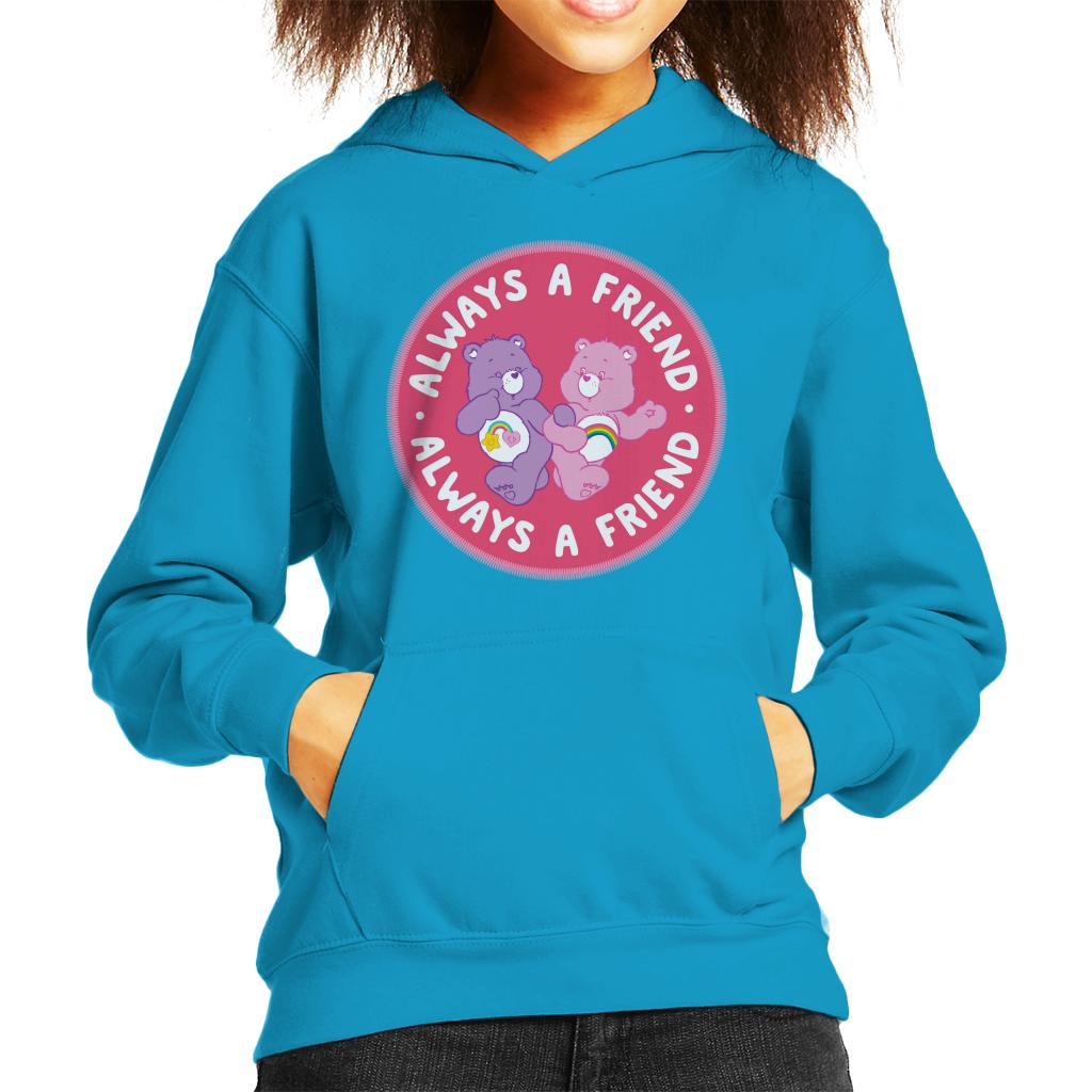 Care Bears Cheer Bear And Best Friend Bear Always A Friend Kid's Hooded Sweatshirt-ALL + EVERY