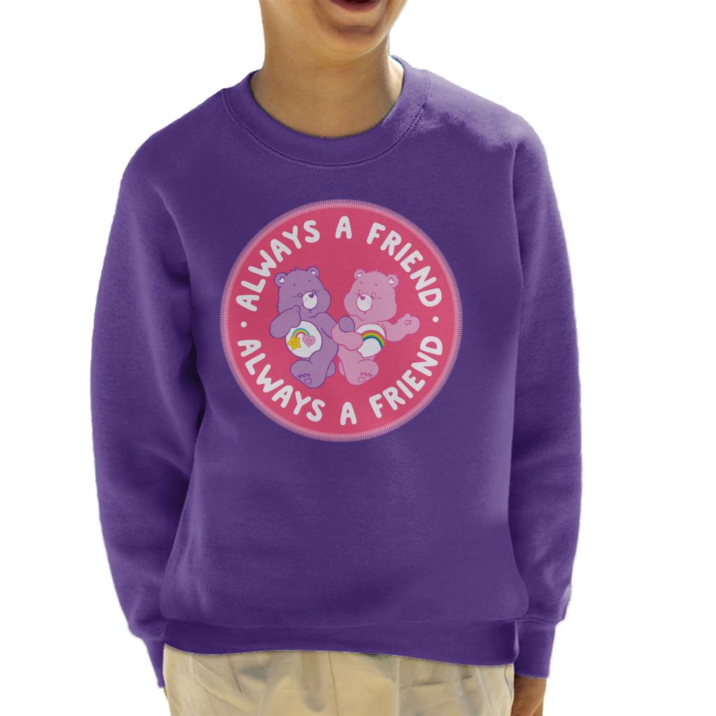 Care Bears Cheer Bear And Best Friend Bear Always A Friend Kid's Sweatshirt-ALL + EVERY