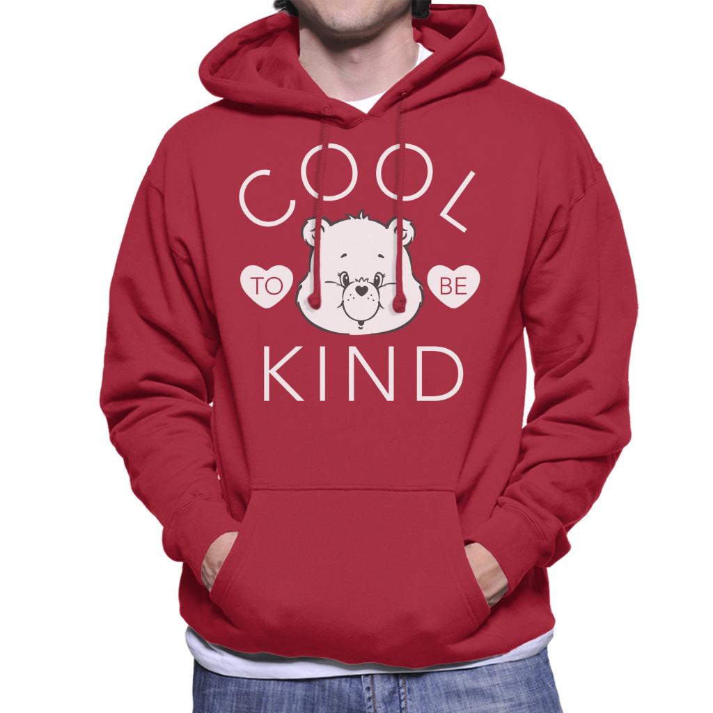 Care Bears Tenderheart Bear Cool To Be Kind White Text Men's Hooded Sweatshirt-ALL + EVERY