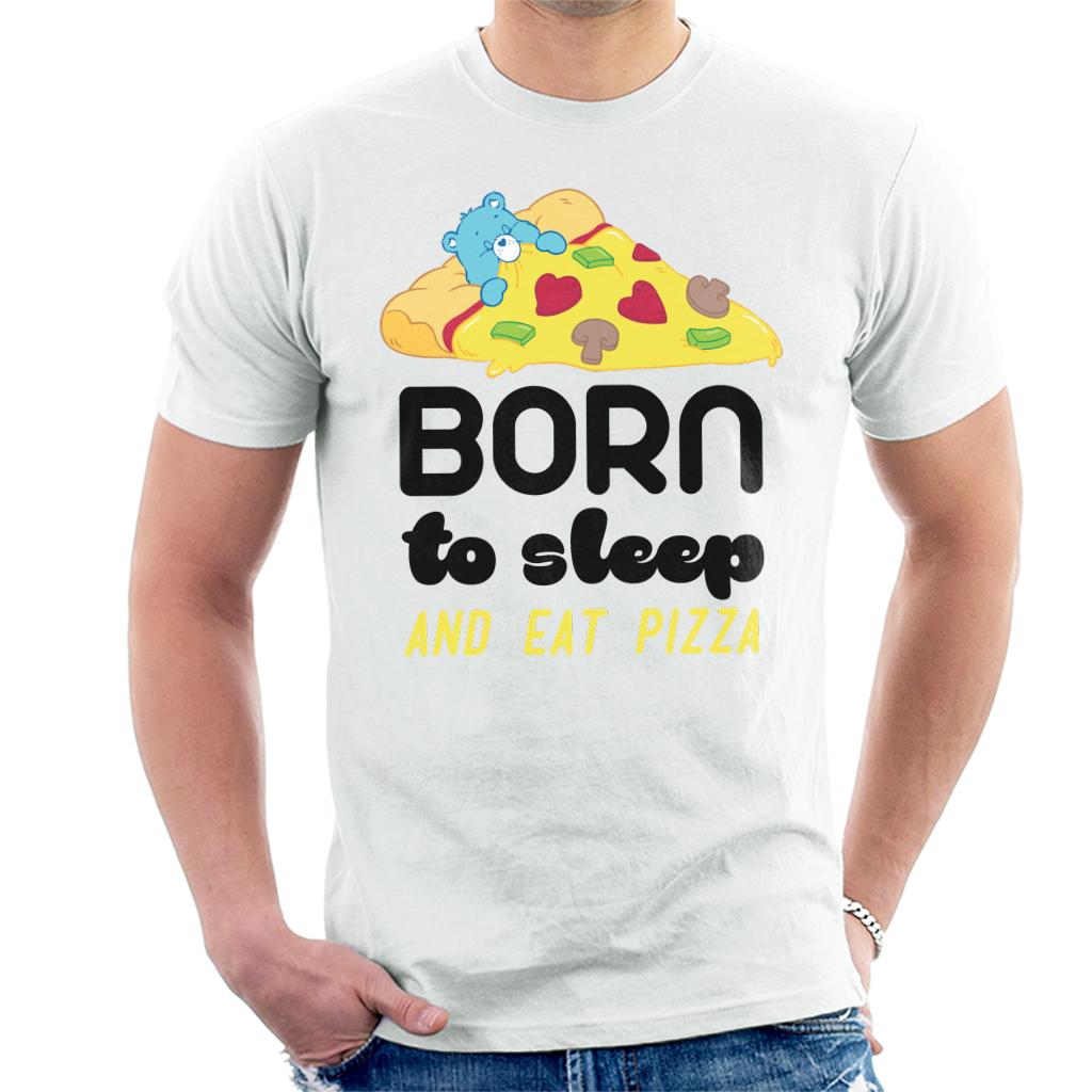 Care Bears Bedtime Bear Born To Sleep And Eat Pizza Men's T-Shirt-ALL + EVERY