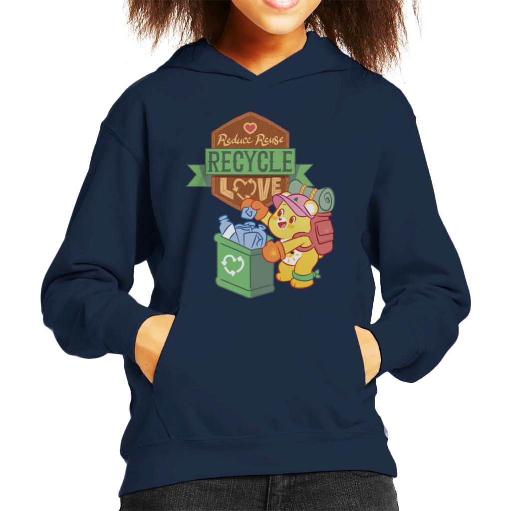 Care Bears Unlock The Magic Reduce Reuse Recycle Love Kid's Hooded Sweatshirt-ALL + EVERY