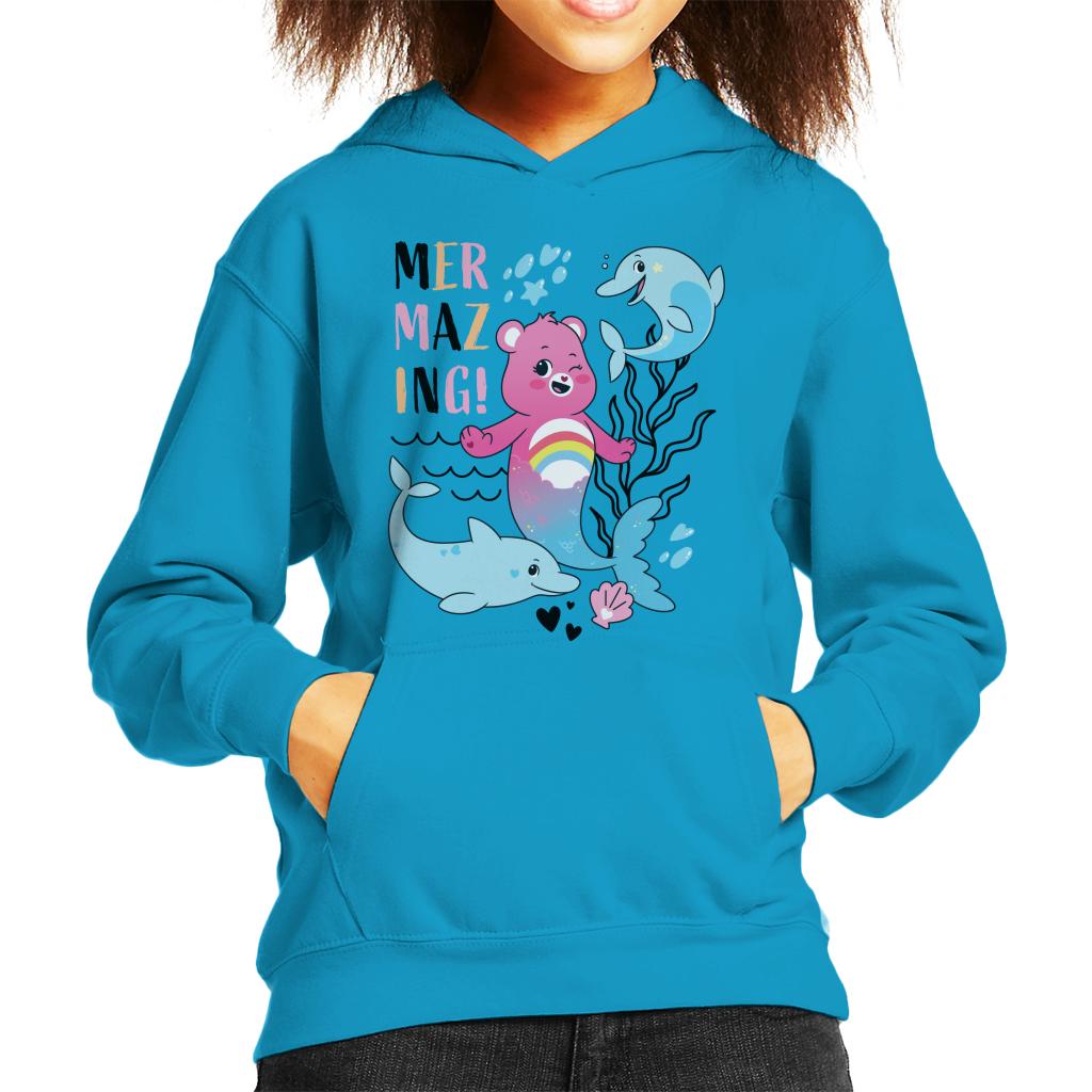 Care Bears Unlock The Magic Cheer Bear Mermazing Kid's Hooded Sweatshirt-ALL + EVERY