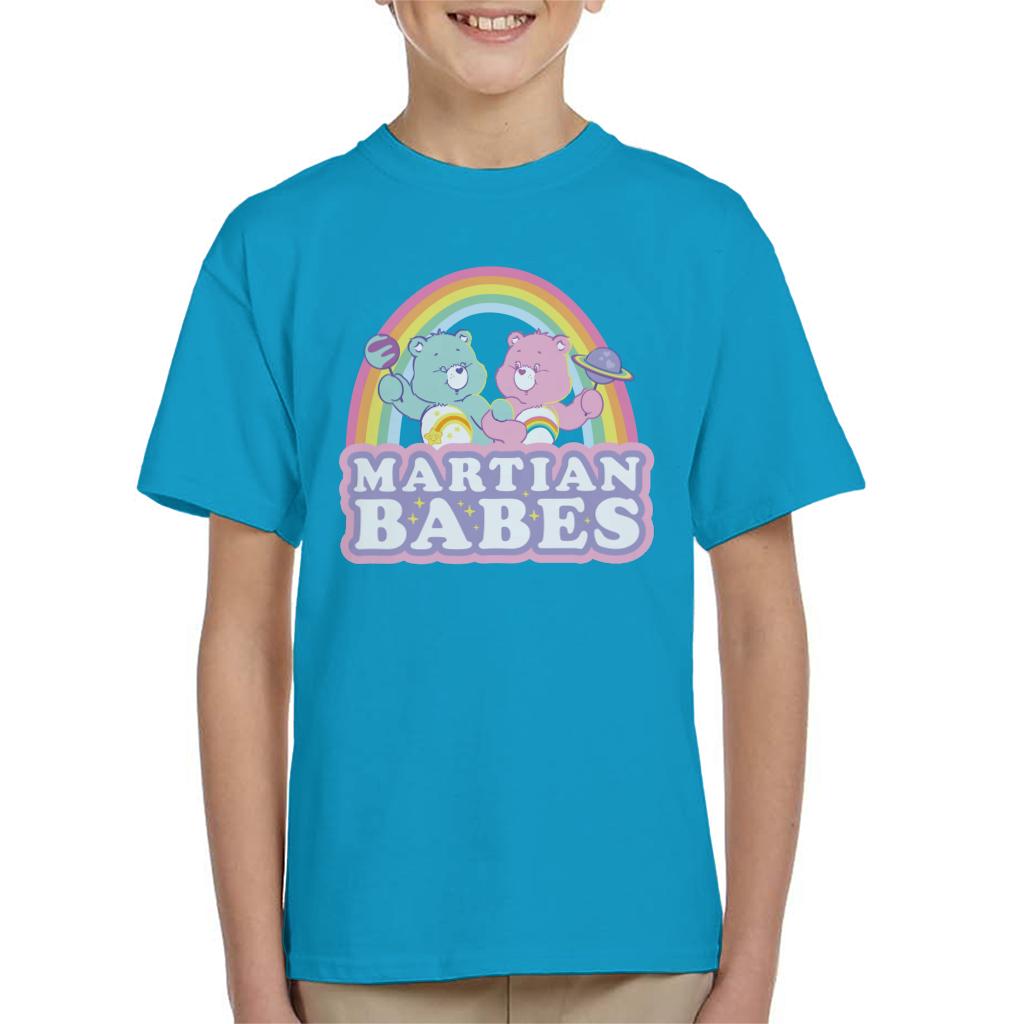 Care Bears Cheer Bear And Wish Bear Martian Babes Kid's T-Shirt