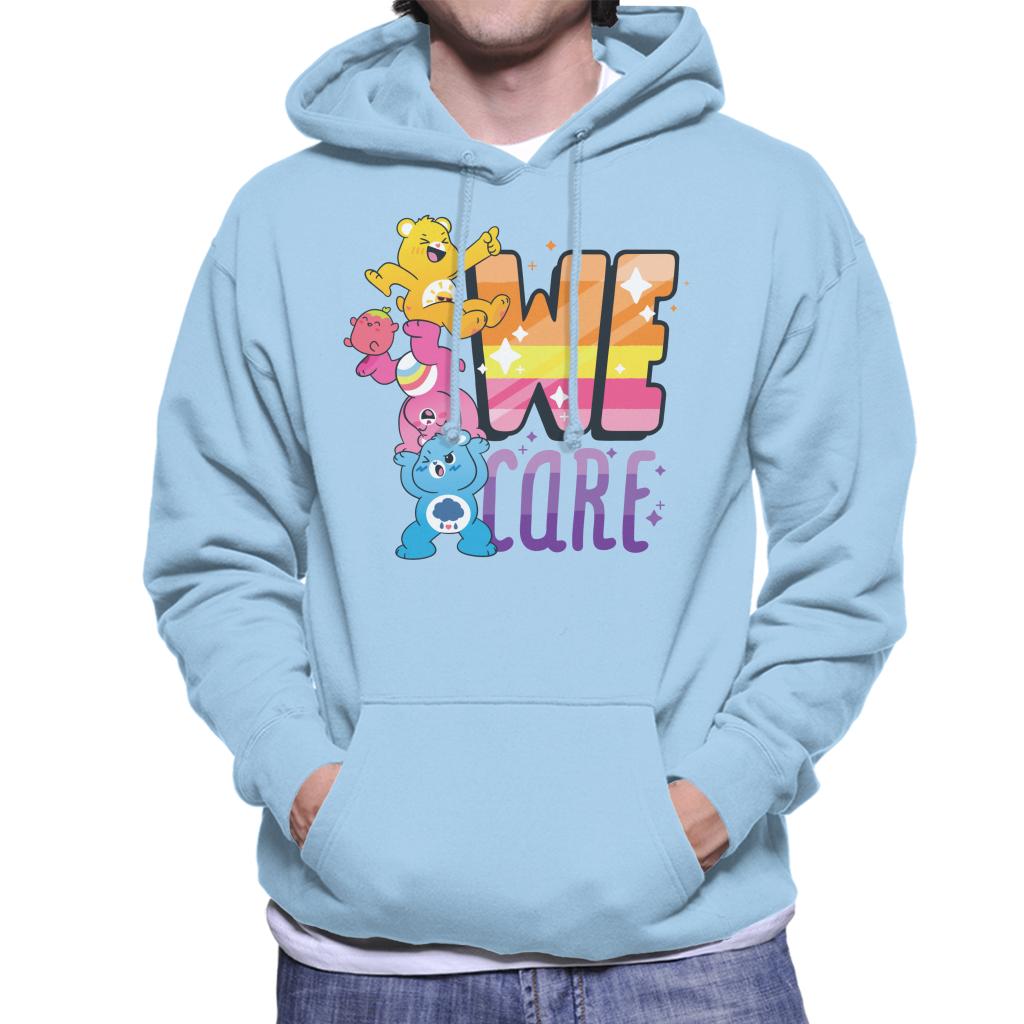 Care Bears Unlock The Magic We Care Men's Hooded Sweatshirt-ALL + EVERY