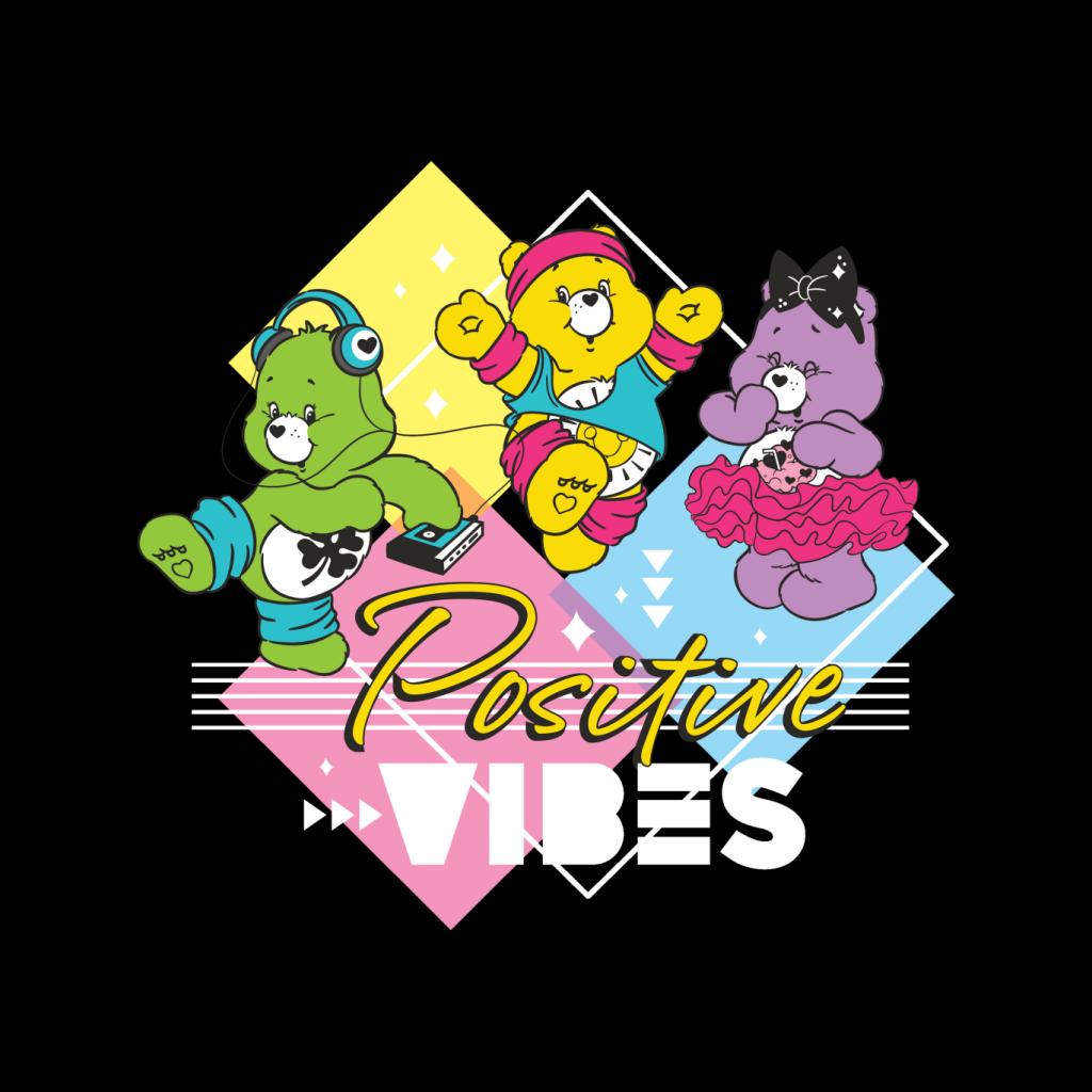 Care Bears Good Luck Bear Positive Vibes White Text Kids Sweatshirt-ALL + EVERY