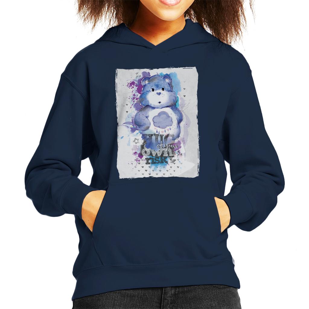 Care Bears Grumpy Bear Hug At Your Own Risk Kids Hooded Sweatshirt-ALL + EVERY