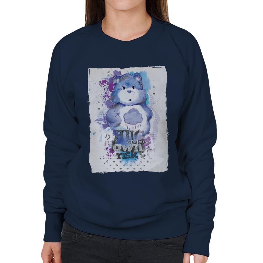 Care Bears Grumpy Bear Hug At Your Own Risk Women's Sweatshirt-ALL + EVERY