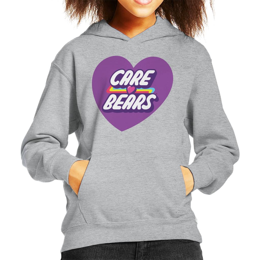 Care Bears Unlock The Magic Purple Heart Kid's Hooded Sweatshirt-ALL + EVERY