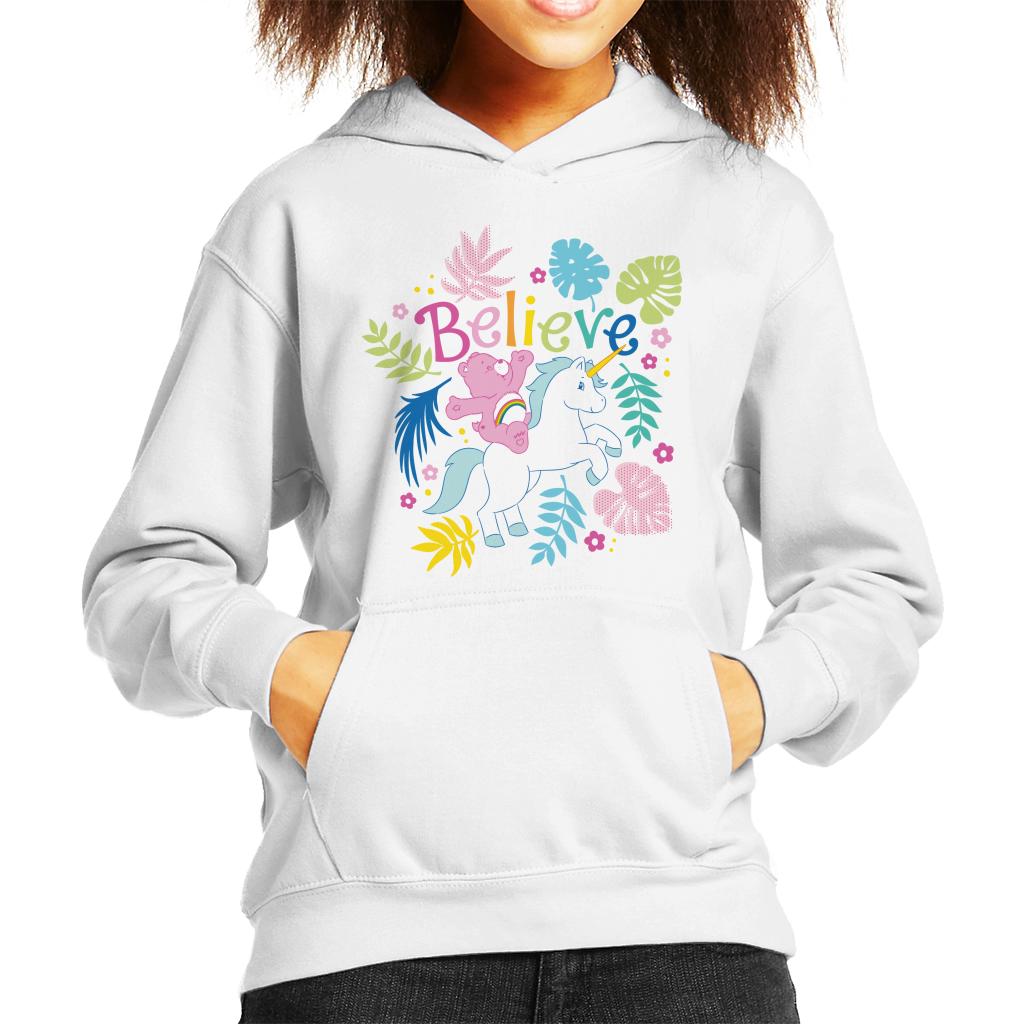 Care Bears Cheer Bear Unicorn Believe Kids Hooded Sweatshirt-ALL + EVERY