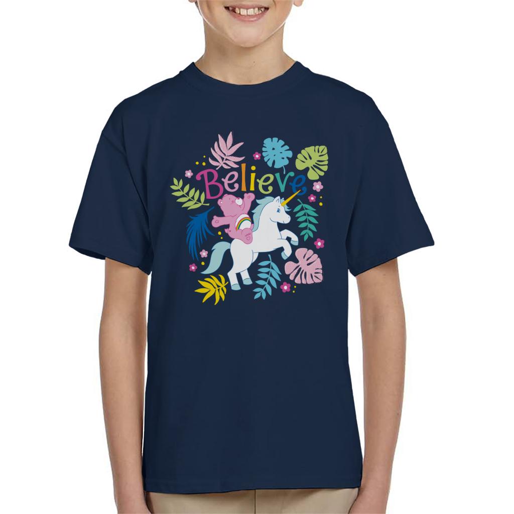 Care Bears Cheer Bear Unicorn Believe Kids T-Shirt-ALL + EVERY