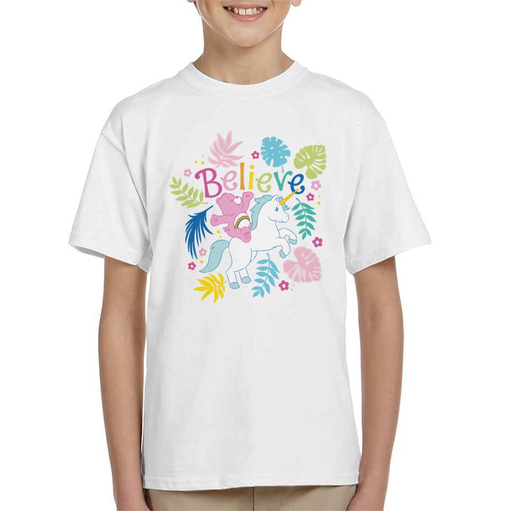 Care Bears Cheer Bear Unicorn Believe Kids T-Shirt-ALL + EVERY