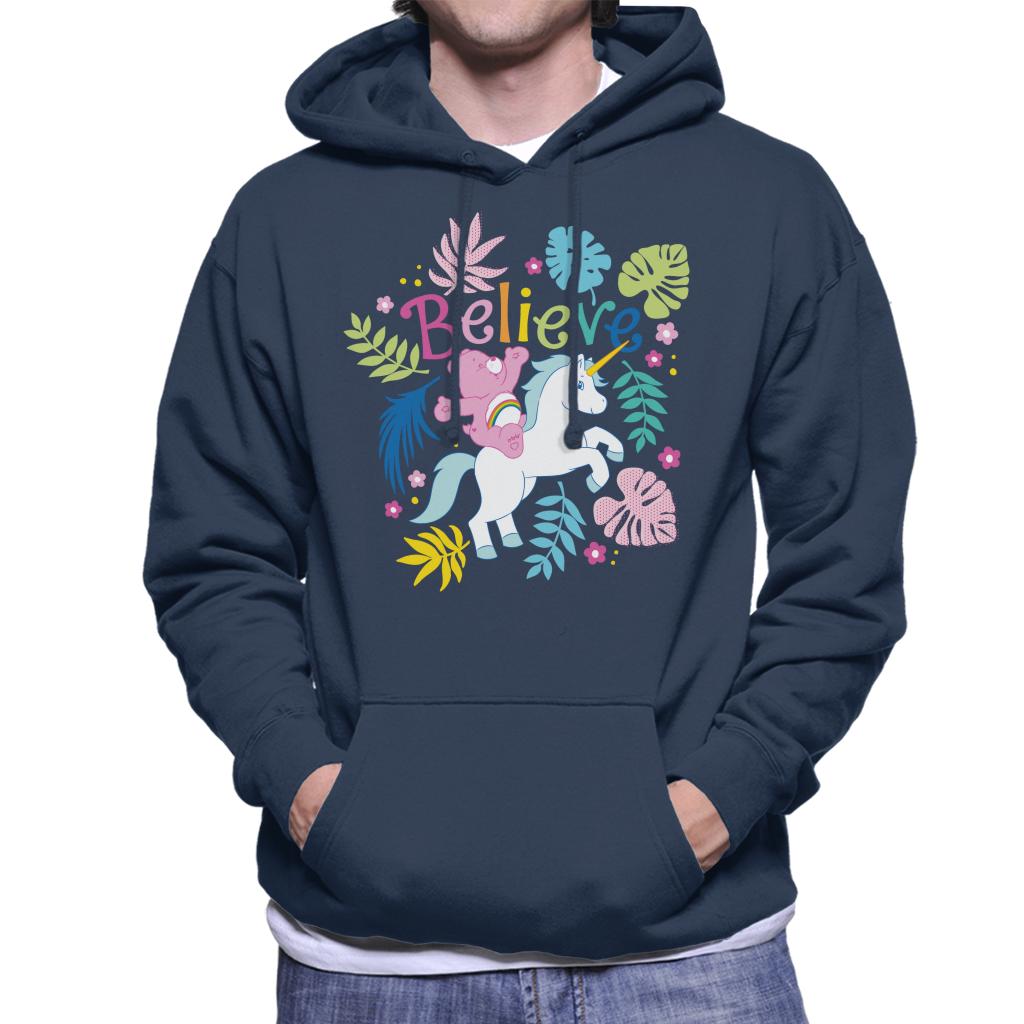 Care Bears Cheer Bear Unicorn Believe Men's Hooded Sweatshirt-ALL + EVERY