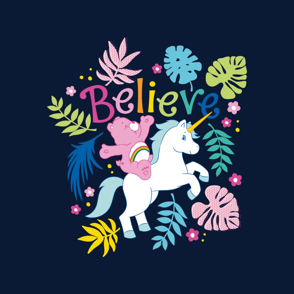 Care Bears Cheer Bear Unicorn Believe Men's T-Shirt-ALL + EVERY