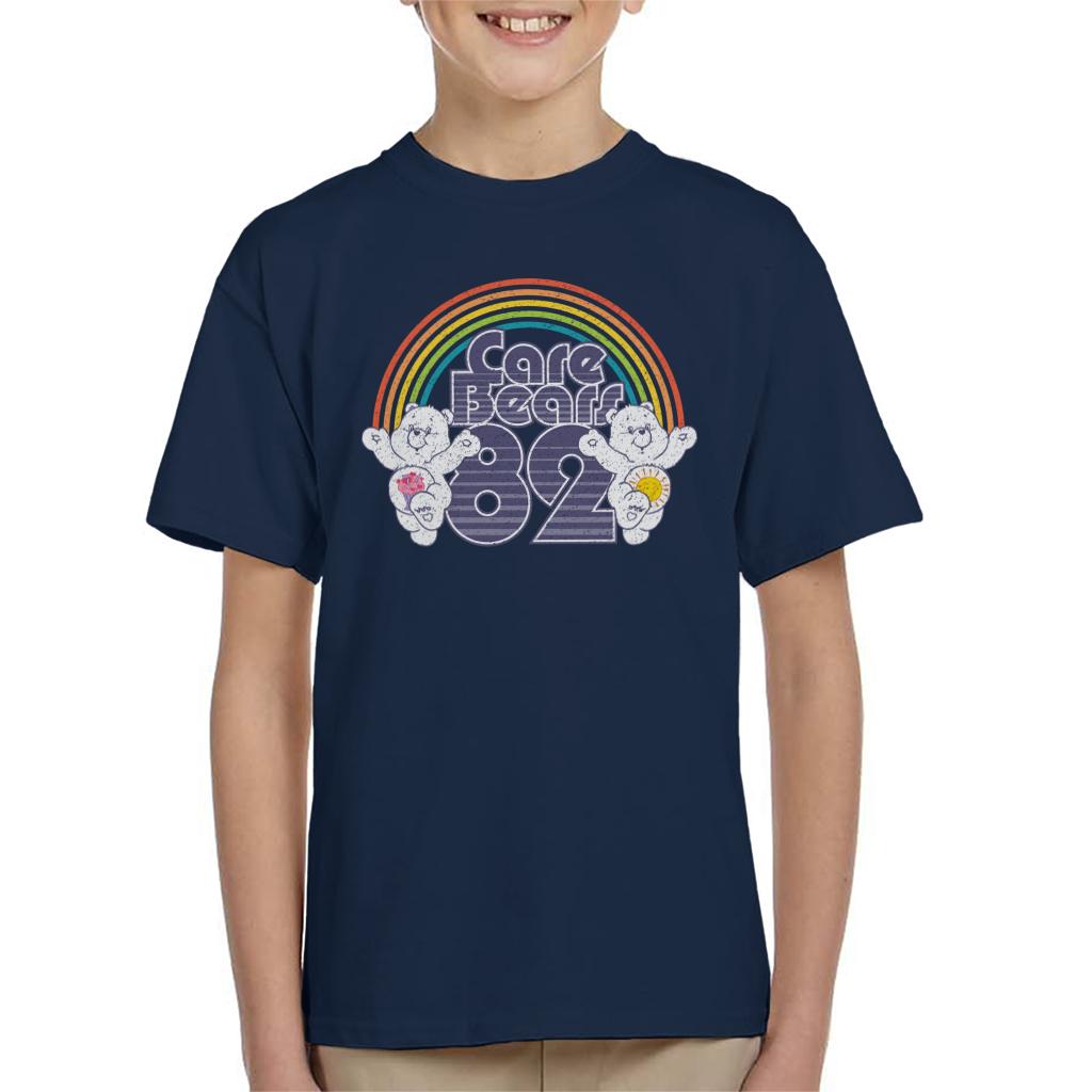 Care Bears 82 Rainbow Funshine Bear And Share Bear Kid's T-Shirt-ALL + EVERY