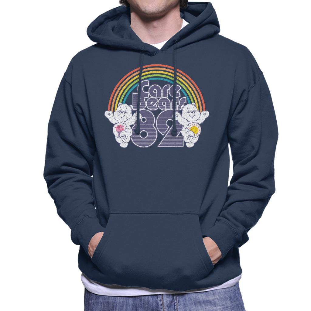 Care Bears 82 Rainbow Funshine Bear And Share Bear Men's Hooded Sweatshirt-ALL + EVERY