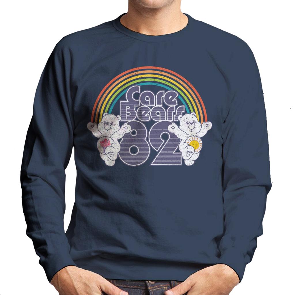 Care Bears 82 Rainbow Funshine Bear And Share Bear Men's Sweatshirt-ALL + EVERY