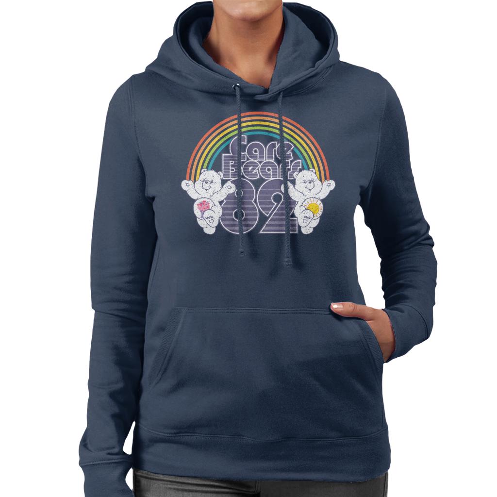 Care Bears 82 Rainbow Funshine Bear And Share Bear Women's Hooded Sweatshirt-ALL + EVERY
