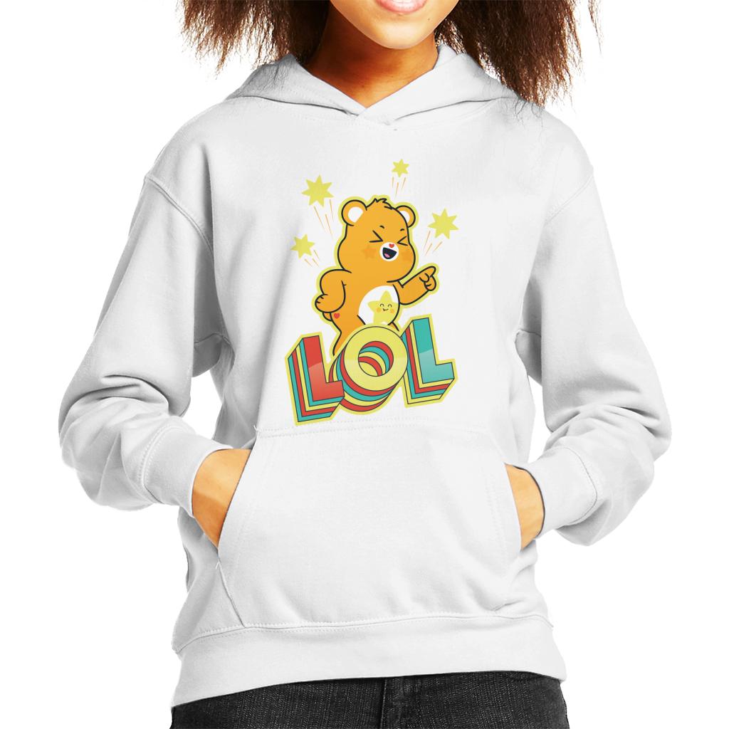 Care Bears Unlock The Magic Funshine Bear Lol Kid's Hooded Sweatshirt-ALL + EVERY