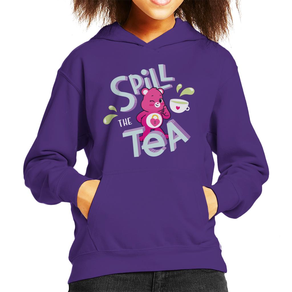 Care Bears Unlock The Magic Spill The Tea Kid's Hooded Sweatshirt-ALL + EVERY