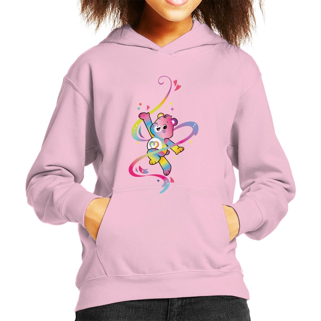 Care Bears Togetherness Bear Multi Coloured Rainbow Kid's Hooded Sweatshirt-ALL + EVERY