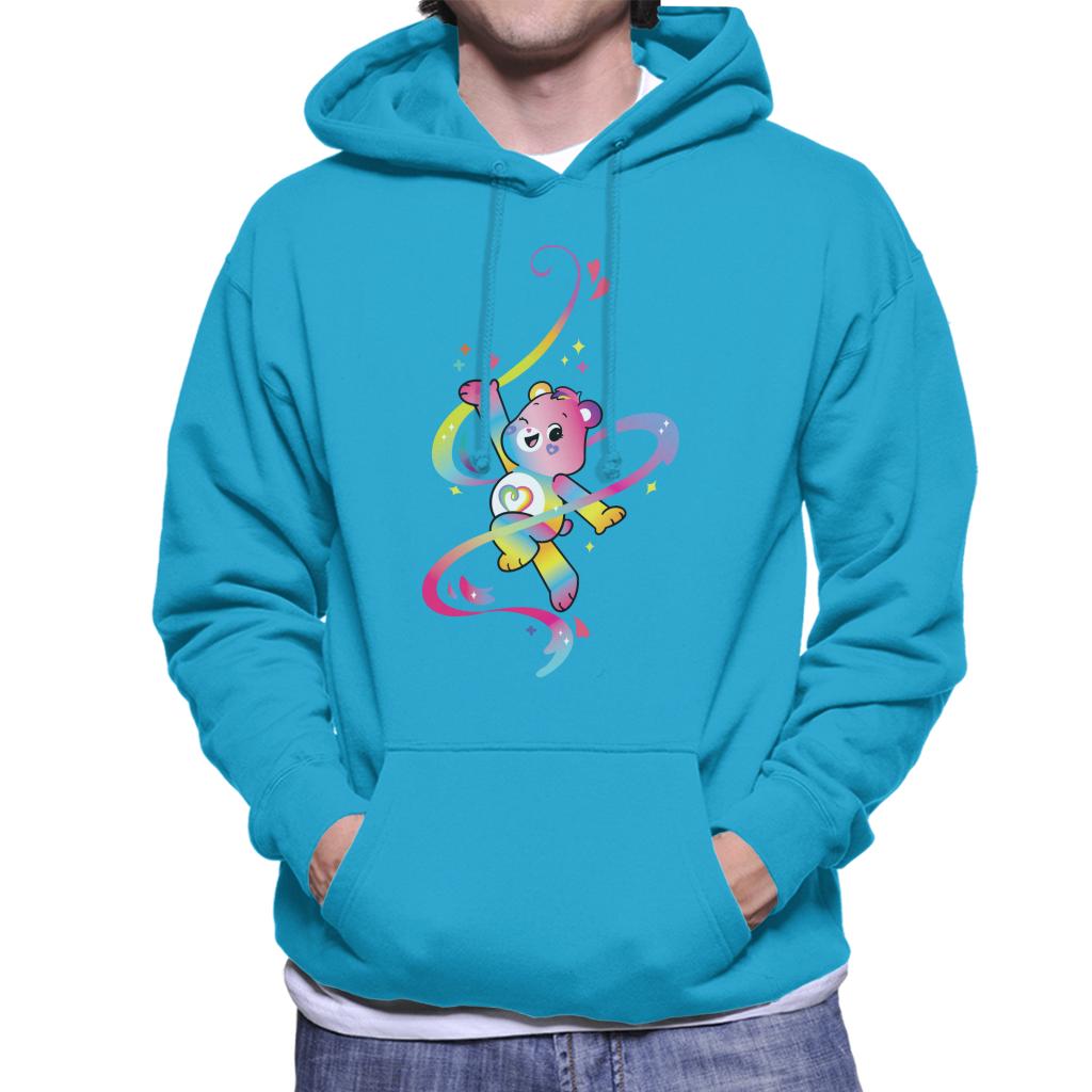 Care Bears Togetherness Bear Multi Coloured Rainbow Men's Hooded Sweatshirt-ALL + EVERY