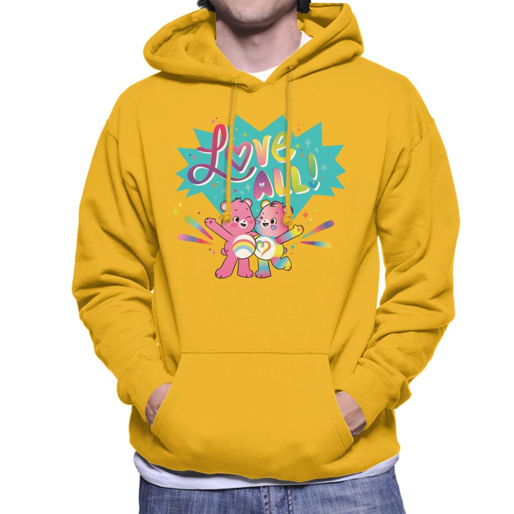 Care Bears Togetherness Bear Love All Men's Hooded Sweatshirt-ALL + EVERY