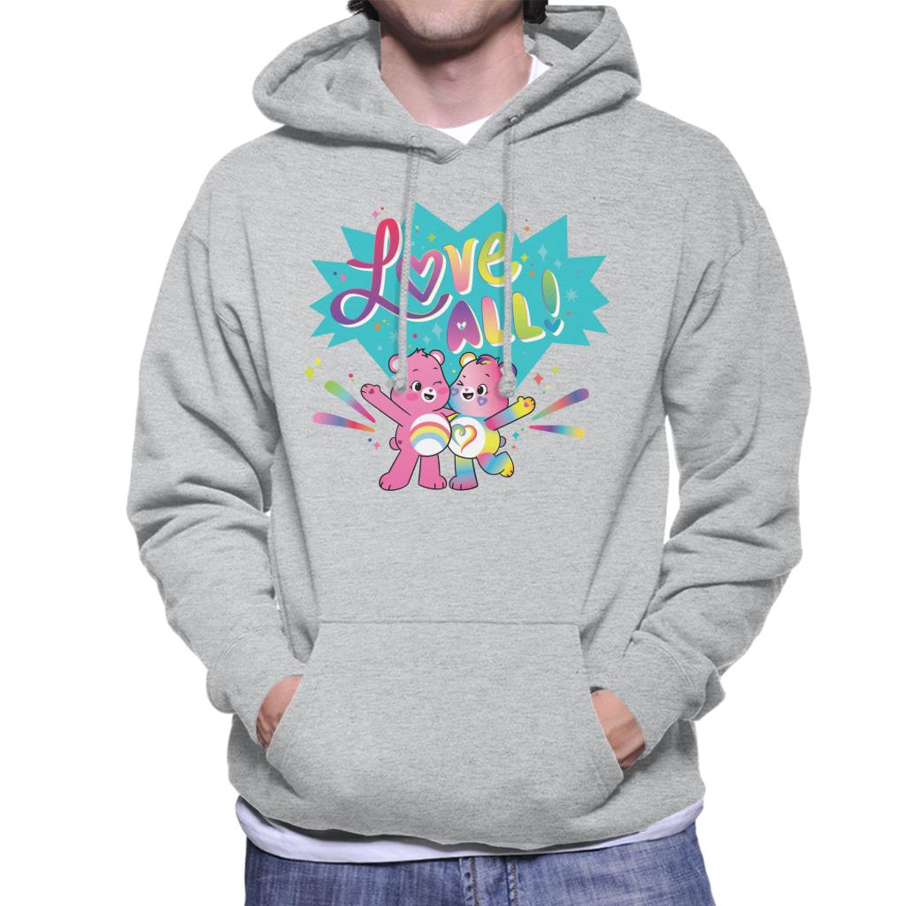 Care Bears Togetherness Bear Love All Men's Hooded Sweatshirt-ALL + EVERY