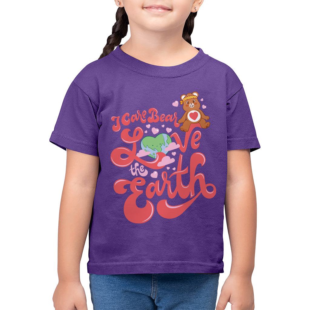 Care Bears Tenderheart Bear Love The Earth Kid's T-Shirt-ALL + EVERY