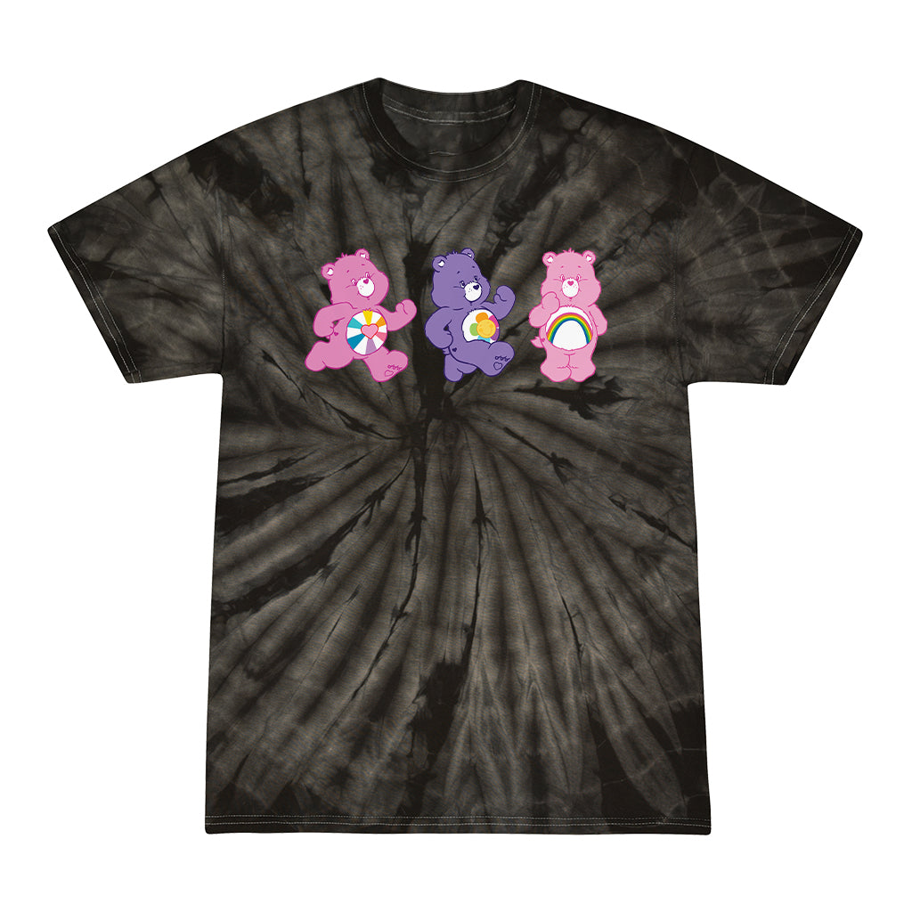 Cheer Bear and Friends Tie Dye Kids T-Shirt-ALL + EVERY