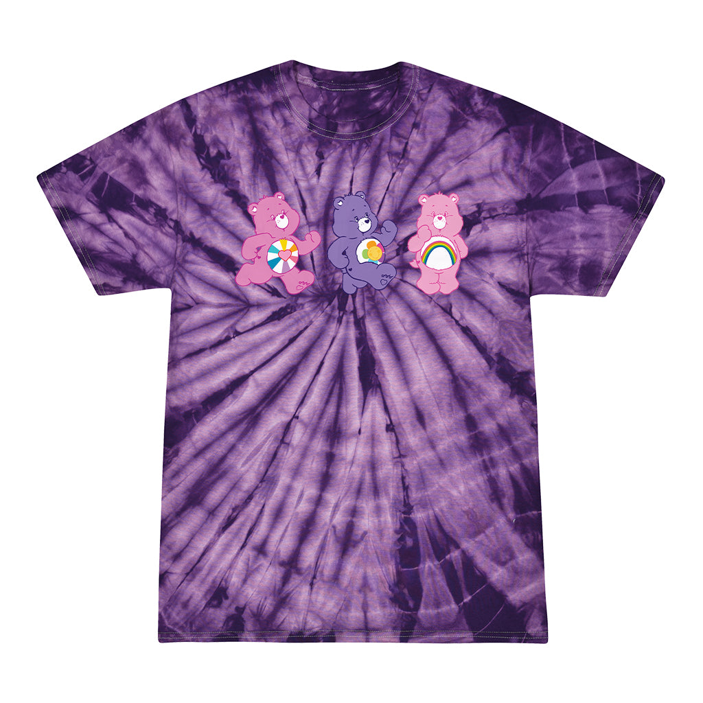 Cheer Bear and Friends Tie Dye Kids T-Shirt-ALL + EVERY