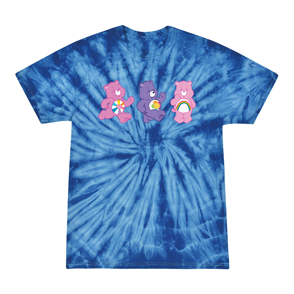 Cheer Bear and Friends Tie Dye Kids T-Shirt-ALL + EVERY