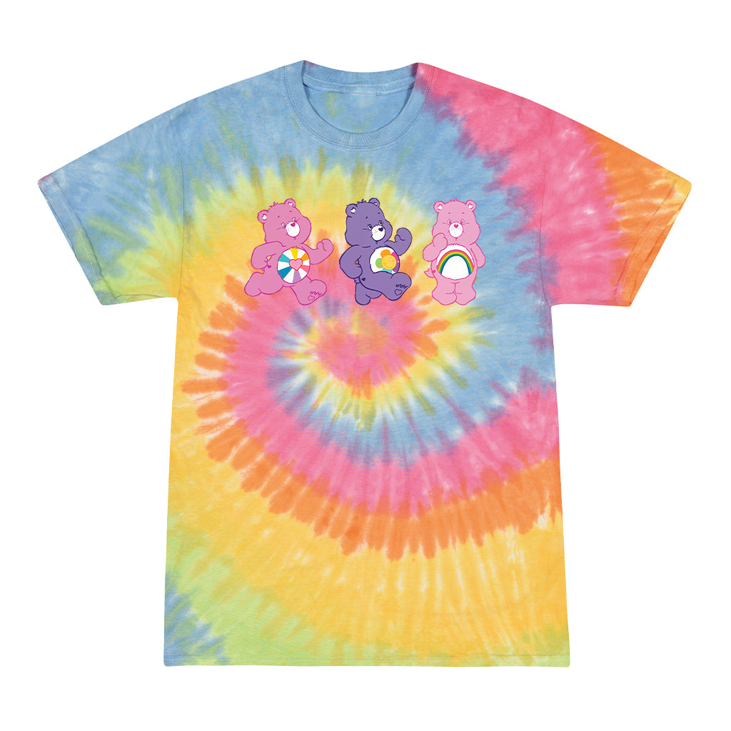 Cheer Bear and Friends Tie Dye Kids T-Shirt-ALL + EVERY