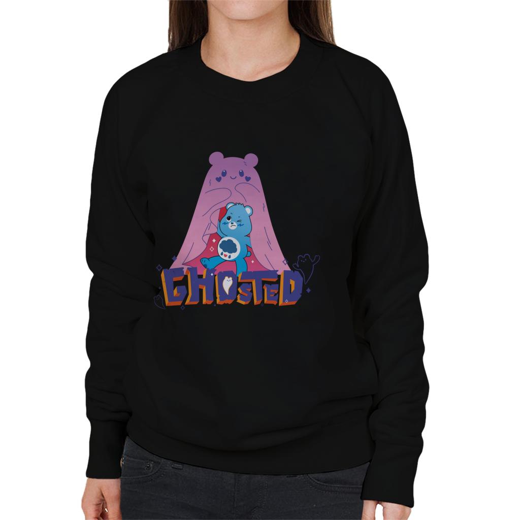 Care Bears UTM Halloween Grumpy Bear Ghosted Women's Sweatshirt-ALL + EVERY