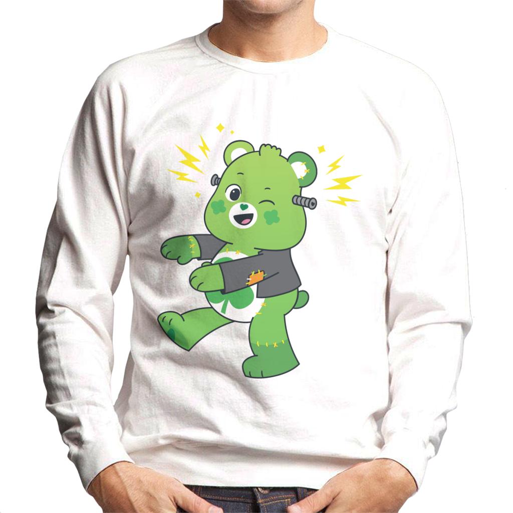 Care Bears UTM Halloween Good Luck Bear Frankenstein Men's Sweatshirt-ALL + EVERY