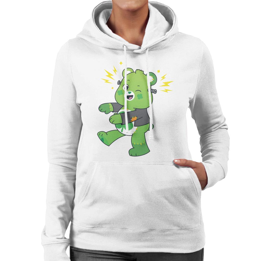 Care Bears UTM Halloween Good Luck Bear Frankenstein Women's Hooded Sweatshirt-ALL + EVERY